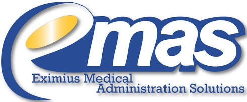 Logo panel eMAS (Eximius Medical Administration Solutions) — panel rasmi Klinik Adam Hawa